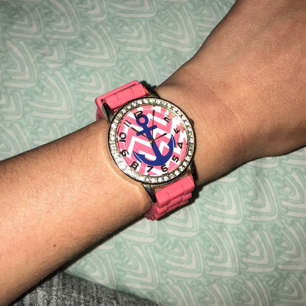 Pink anchor watch